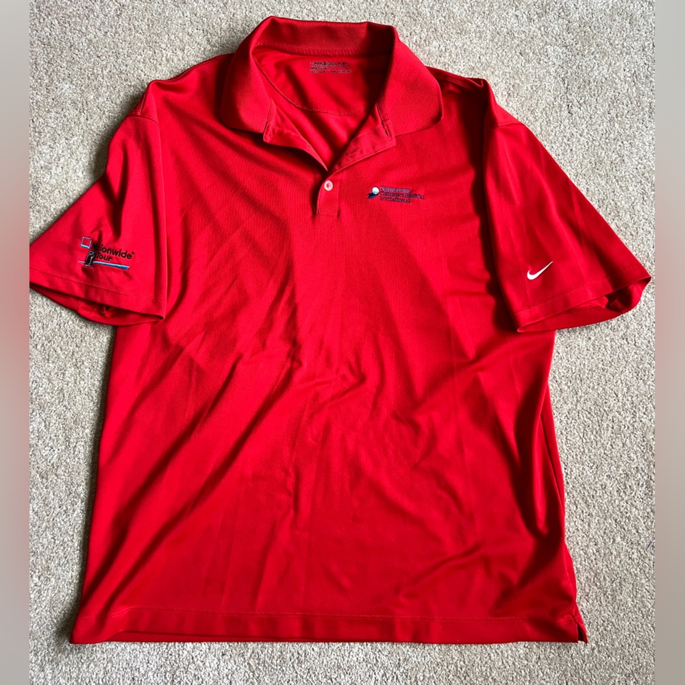 Nike Men's Bright Red Polo Shirt